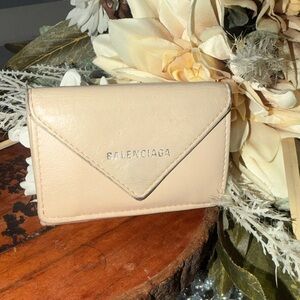 Balenciaga Envelope Card Case — Coin purse Taupe Leather